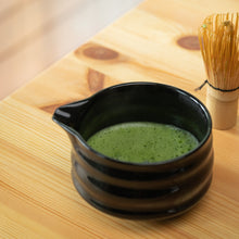 Load image into Gallery viewer, Spouted Black Matcha Bowl