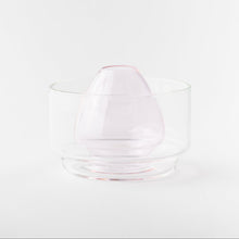 Load image into Gallery viewer, Pink Glass Chasen Stand Bowl