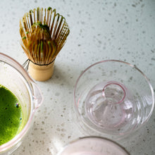 Load image into Gallery viewer, Pink Glass Chasen Stand Bowl