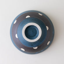 Load image into Gallery viewer, Polka Dot Navy Matcha Bowl
