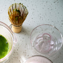 Load image into Gallery viewer, Pink Glass Chasen Stand Bowl
